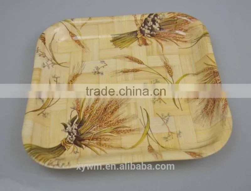 Woven Bamboo Salad tray and plate with patters
