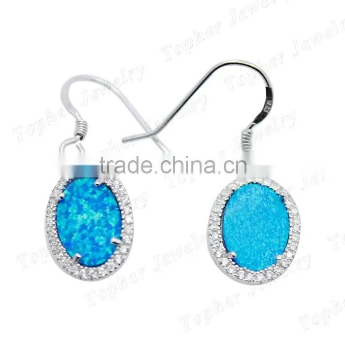 cheap opal earrings made in china fashion design hanging earrings