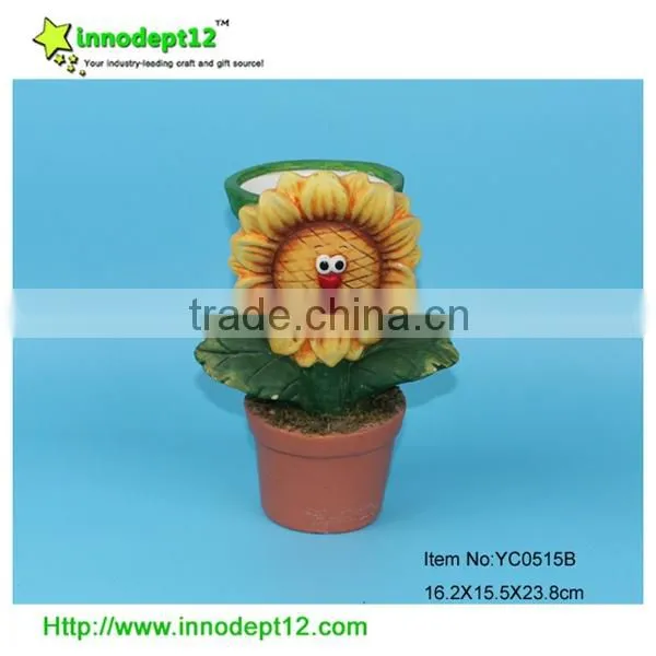 Terracotta Garden decoration sunflower bonsai plant pot sale