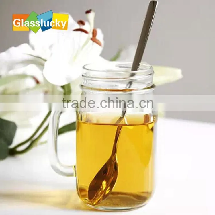 glass milk mason jar with straw and handle, glass engraved mason jar