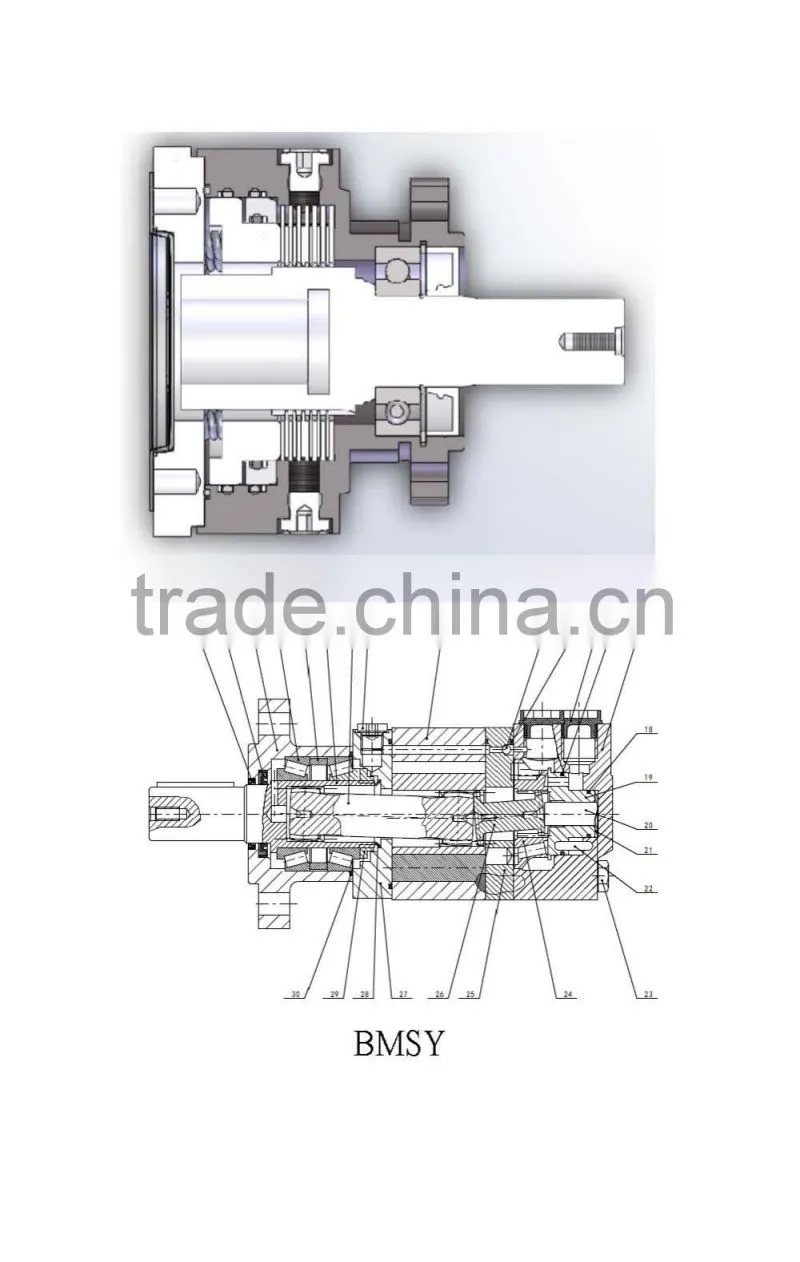 BMSY-BK02 Series long life hydraulic oribit motor with wet disc brake
