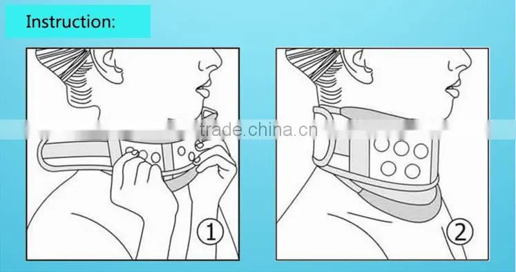 Fixed cervical neck correction breathable plastic adjustable neck collar