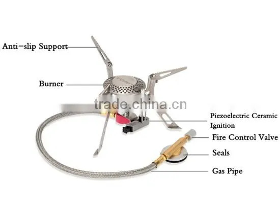 Outdoor Cooking Camping Gas Stove Mini Foldable Stainless Steel Gas Stove Furnace Split Type Butane Propane Burner