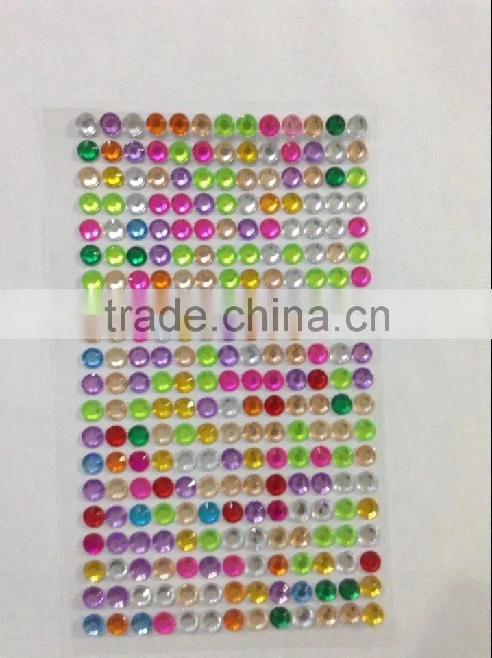 glitter rhinestones self adhesive number custom sticker sheet