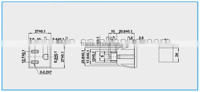 Snap in type power extension industrial socket power outlet 125V 15A