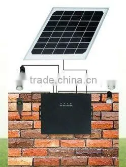 rechargeable 8W solar home light and lithium battery 4 pcs 3W LED for home lighting and charging mobile phones