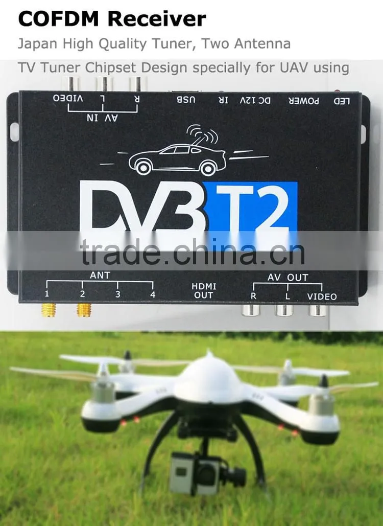 COFDM-221R cofdm nlos wireless video transmitter AV 1080P Transmission image Transceiver CVBS 170~900Mhz