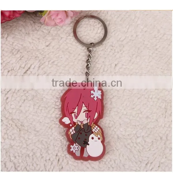cheap custom 3D cute girl keychain
