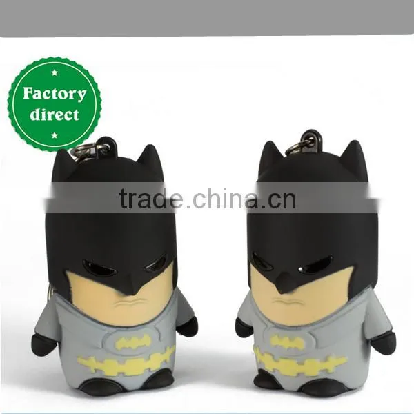 custom soft pvc batman keychain