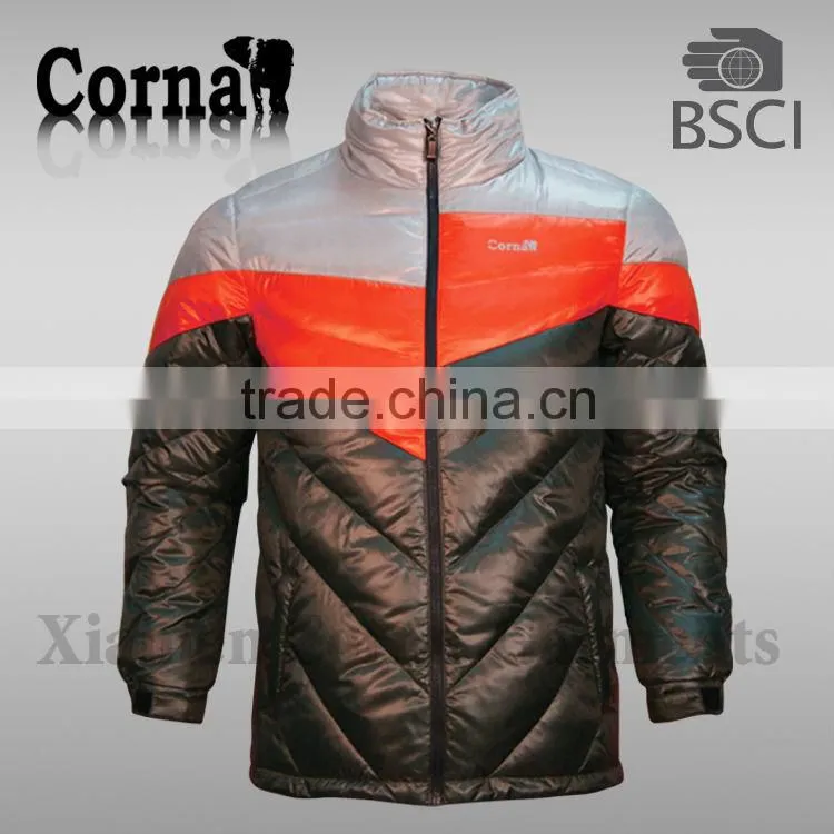 2016 FALL WINTER men's padded jacket men's winter coats tunnel neck softshell jacket