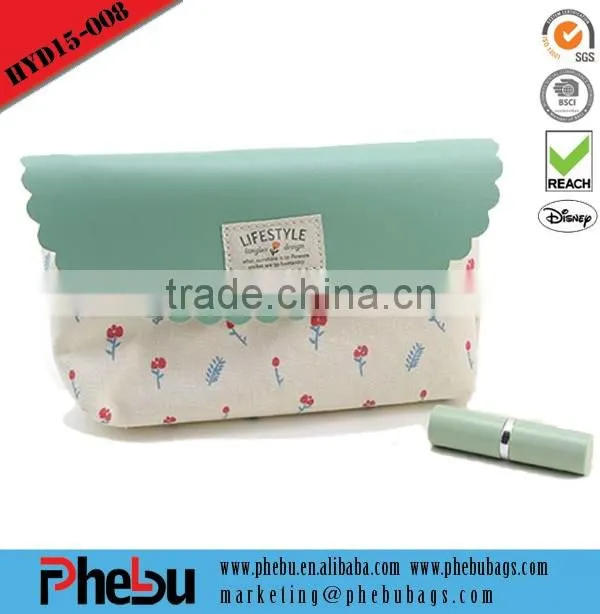 Hot selling gold PU leather make-up bag(COS16-001)