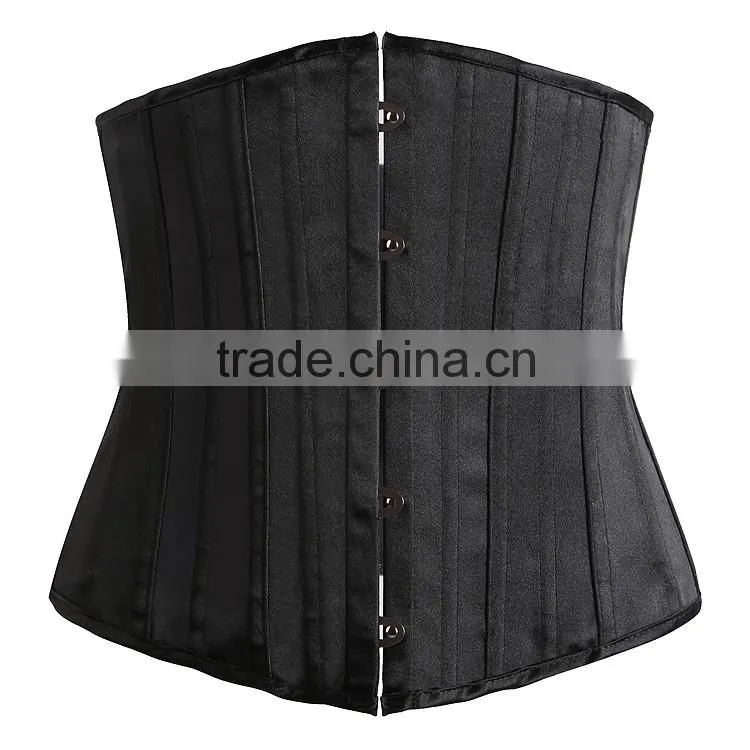 24 Spirals Steel Boned Corset Waist Training Cincher Underbust Waspie Bustiers