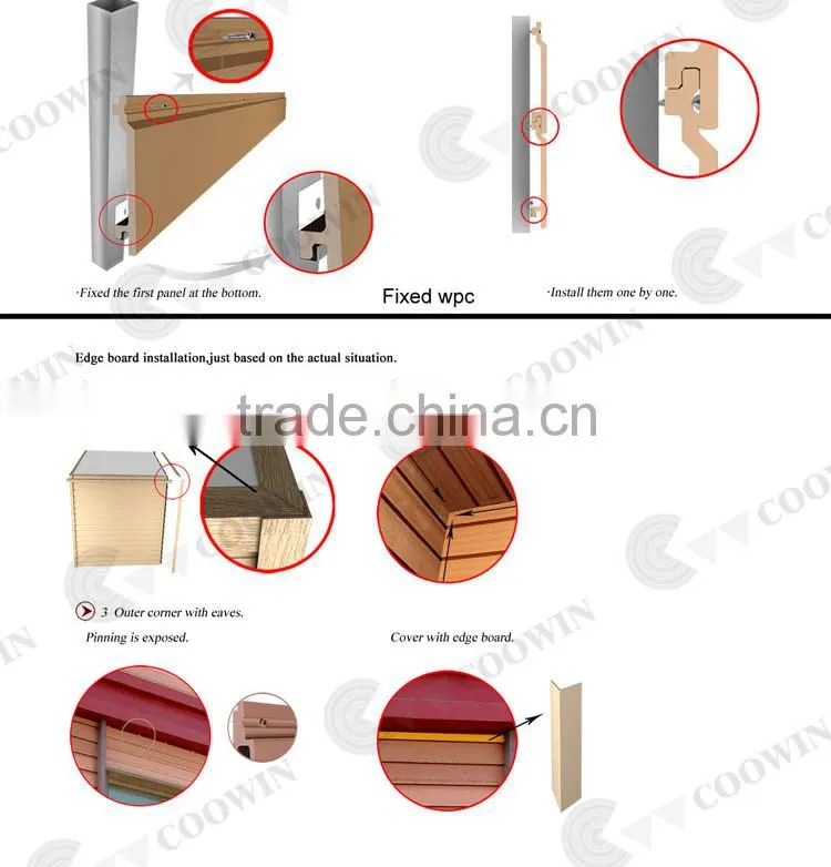 Wood plastic composite decorative wall panel board