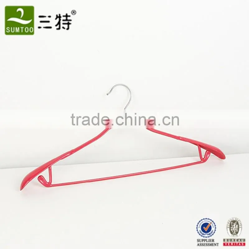 PVC coated metal hanger with bar
