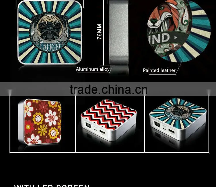 Free Logo! Portable 7800mah dog pattern mobile power bank with color customizable