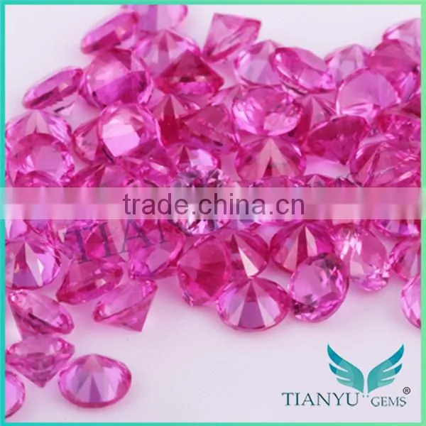 Wuzhou wholesale synthetic diamonds 3# ruby gemstone, synthetic corundum rough, rough ruby corundum
