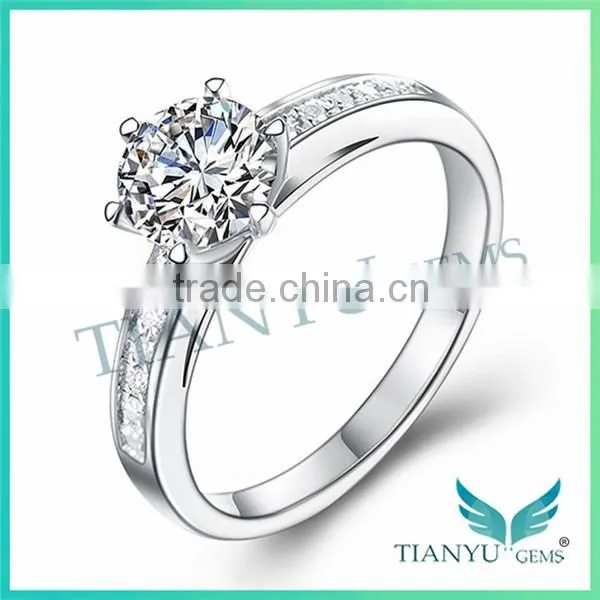 Fashion 925 Sterling Sliver Moissanite Diamond Finger Rings