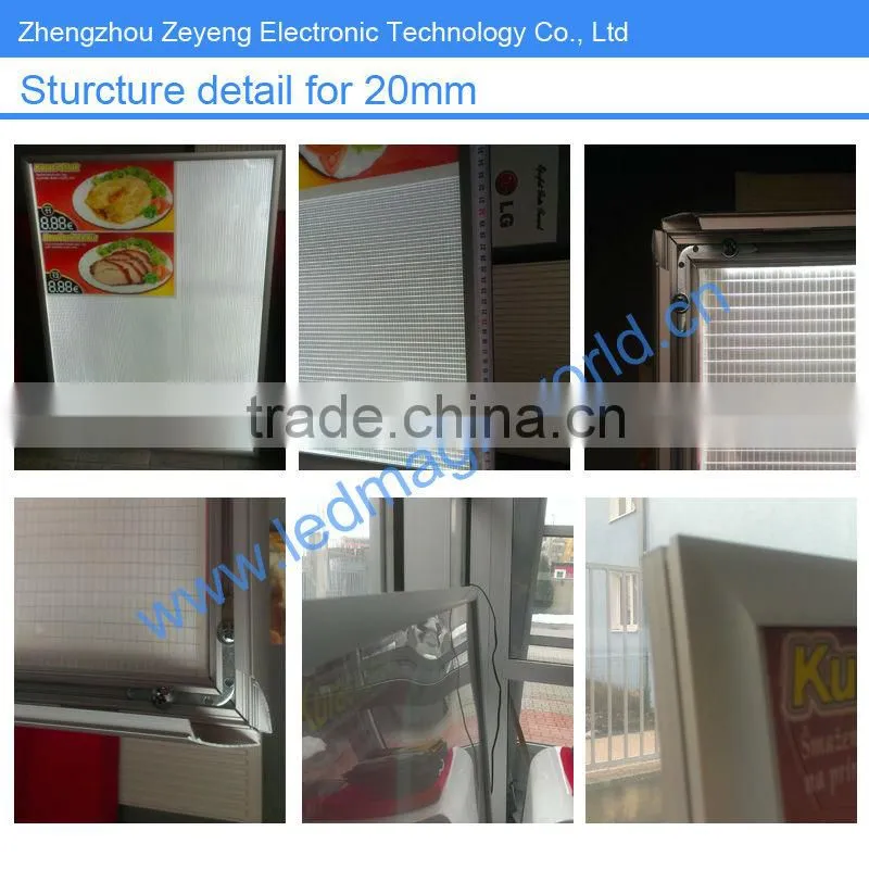 New magnetic advertising aluminum snap led acrylic magnetic sandwich frame,alibaba frame