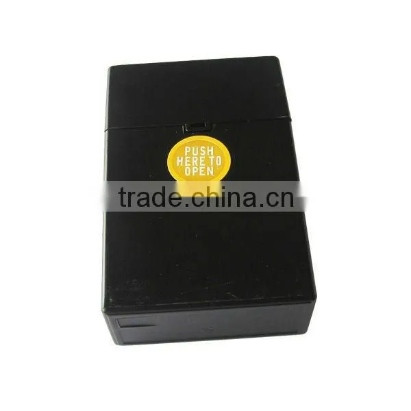Novelty and fashionable plastic cigarette case. Automatic open and original color plastic cigarette holder