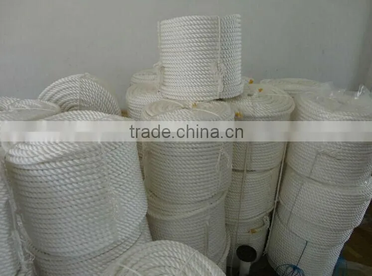 Twisted nautic polyester ropes