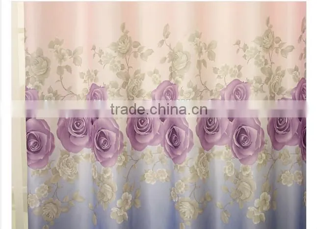 2015 hot sale printed designed No. 09 window curtains, made- up black out fabric in home or hotel