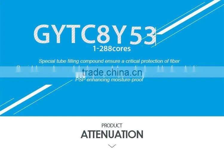 GYTC8Y53 aerial/underground 96 core single mode fiber optic cable for Albania traders