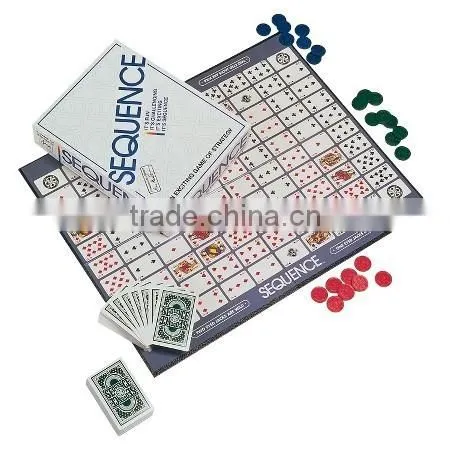 Sequence Game Adults and Children strategy Board Game Cards