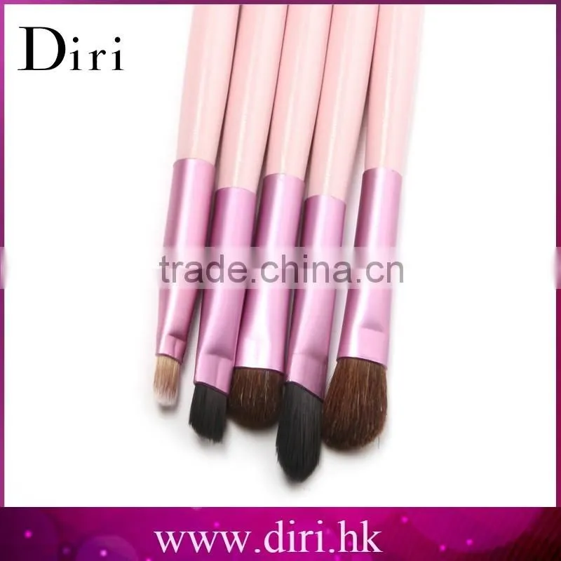 Shenzhen factory 5pcs Pink Color Cosmetic Brush Set