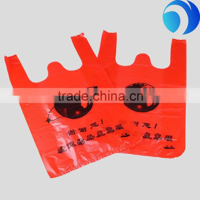 2016 custom printed cheap t shirt plastic bags qingdao