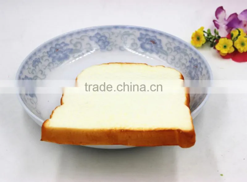 High Quality Soft New Products Artificial Toast Bread Slice Model With Cream Smell For Bakery Shop Machine Sell Display Decor