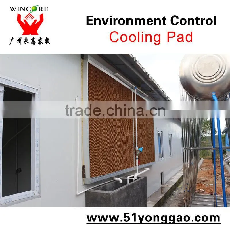 Poultry Liquid Cooling system Cooling Pad and Fan in Poultry Farm