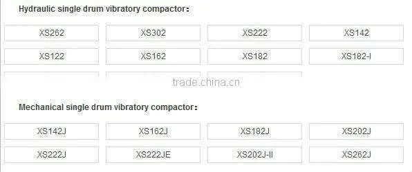 XCMG Brand Mechanical self-propelled Single Drum Road Roller XS142J/XS162J/XS182J