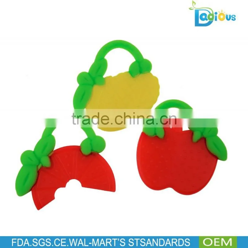 High quality 100% food grade silicone baby teether Corn teether