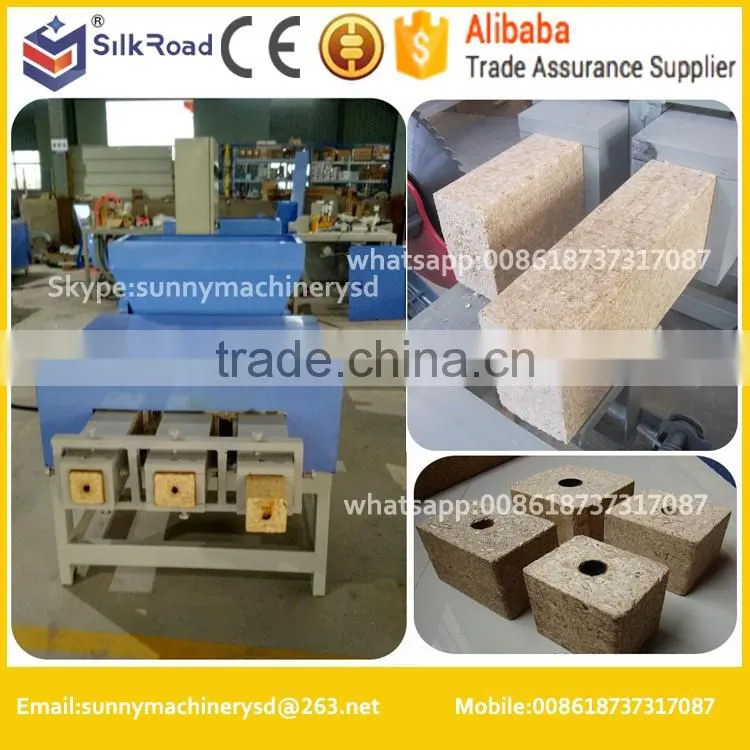 hot pressing hydraulic working Wood sawdust block press machine