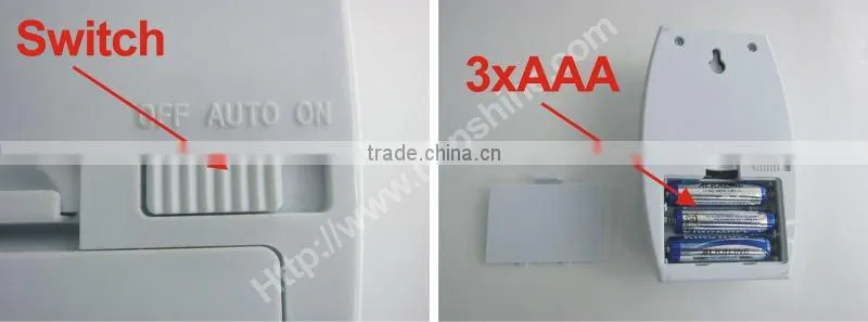 mini white battery powered emergency light sensor with 5led price