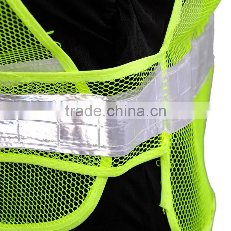 Hot Sale Red/Yellow High Visibility Reflective Conspicuity Vest Warning Safety Working Clothes