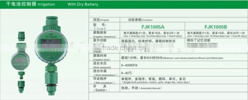 Drip irrigation system/Irrigational Battery Operated Automaticplant Watering Timer For Garden User Made In China