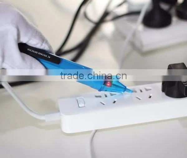 Blue Color AC Voltage Test Pencil Non-contact Electrical Pen Electroprobe With LED Light