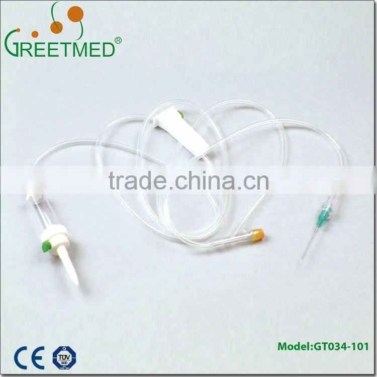Pvc tube pediatric infusion set with burette
