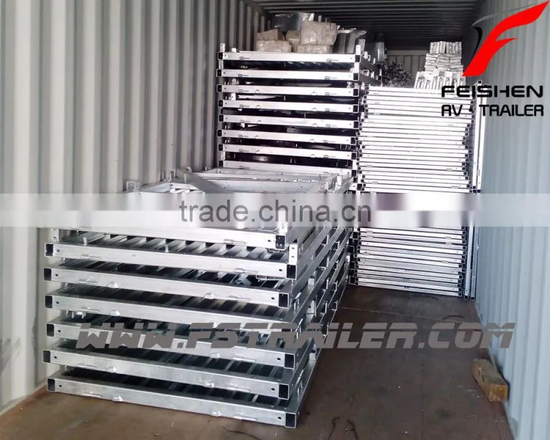 Hot dipped galvanized tandem cage trailer