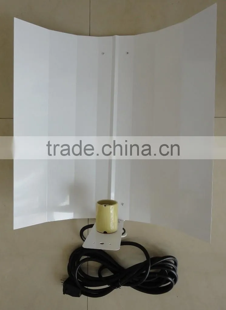 Hydroponoic Grow Light reflector 95% reflective white powder coated Bat Wing