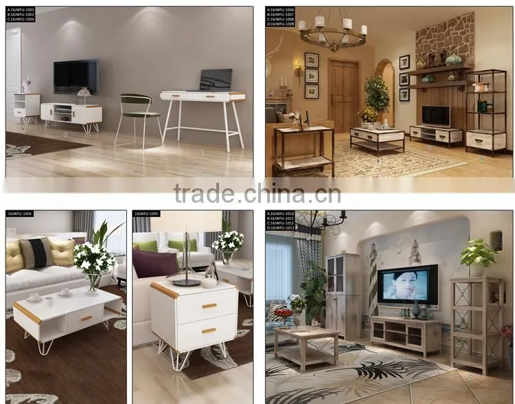 square design with strorage drawers iron legs wooden computer desk table