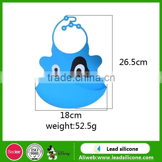 Wholesale newest design FDA/LFGB food grade silicone baby bibs