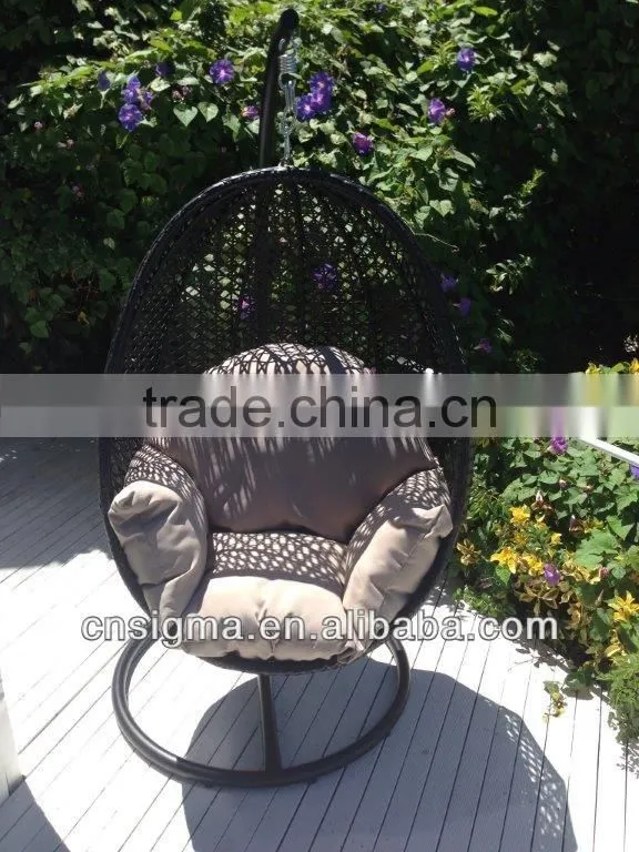 2014 Best-seller Synthetic Wicker Egg Pod Hanging Chair Outdoor Swing Chairs