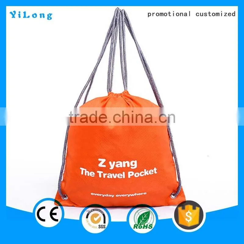 2016 China supply climbing rope bag logo custom string bag draw string bag
