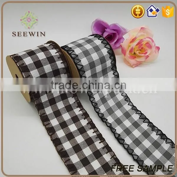 hign quality linen custom printed ribbon