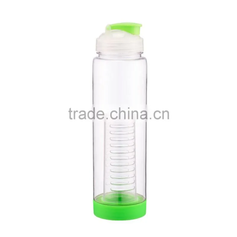 water bottle fruit infuser FDA approved bpa free plastic Tritan fruit infuser bottle 26 oz