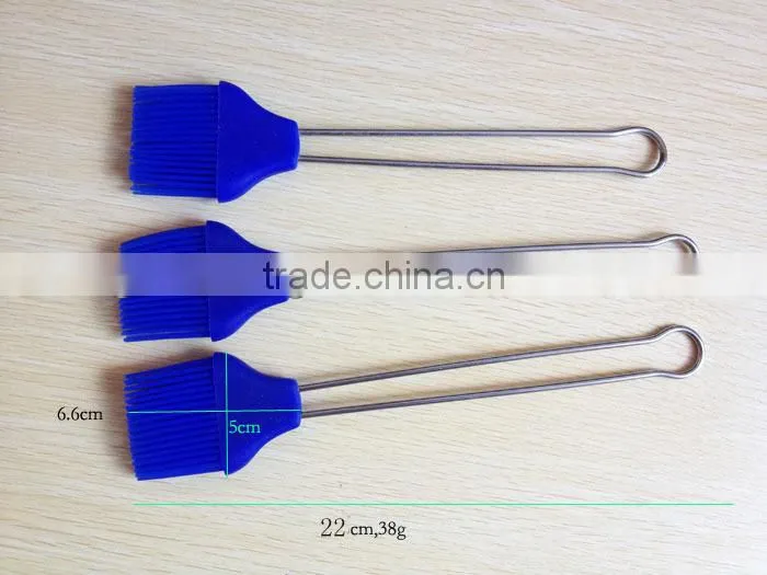 silicone basting brush with metal handle