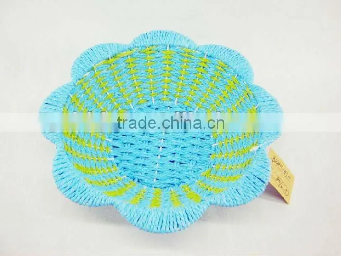 Paper rope fruit tray with various of color