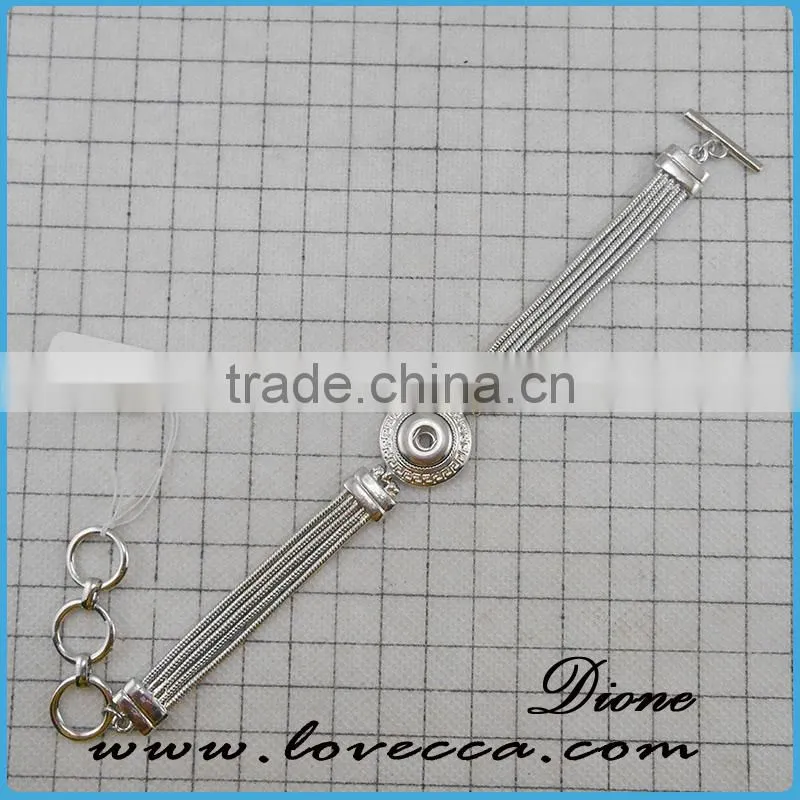 Wholesale Adjustable interchangeable jewelry snap button bracelet